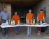 Notre hôte et ses aides à la pause de Chanveix 
